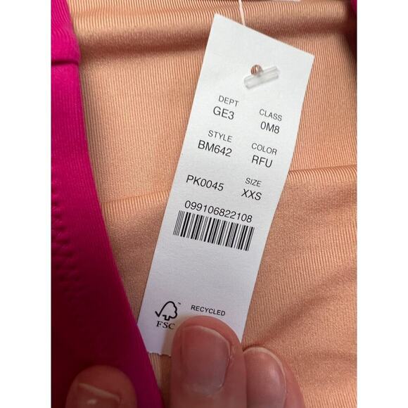 NWT J. Crew High Rise Full Coverage Pink Fuchsia Bikini Bottom Women's XXS BM426 - Picture 4 of 7